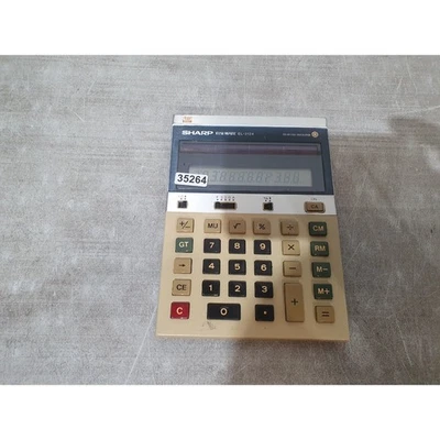 Vintage Sharp Elsi Mate El-2124 Solar Cell Calculator Beige Portable 12 Digits - Image 1 of 4