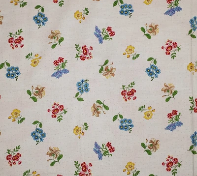 Emma's Garden Clothworks Fabric Pink Floral Dotted 2 Yards Martha Pullen - Image 1 of 4