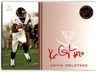 2009 Press Pass Bronze Red Ink Kevin Ogletree Auto Virginia Cavaliers - Image 1 of 2
