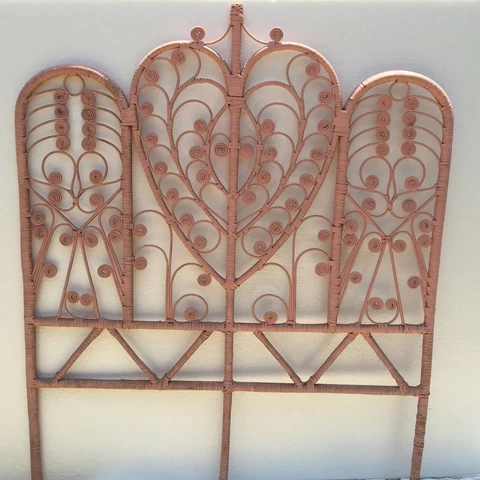 Vintage Rattan Headboard ( from the 70's) Cover