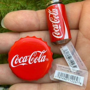 2 piece Genuine Crocs Jibbitz -Very Desirable Metal Coca Cola Bottle Can+ Bottle - Picture 1 of 2