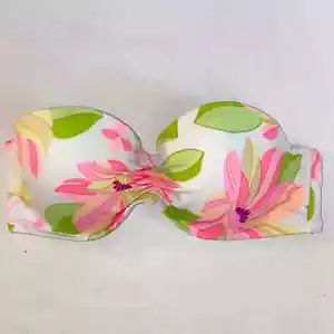 Victoria's Secret Swim Strapless Tropical Print Bikini Top 34C - Picture 1 of 3