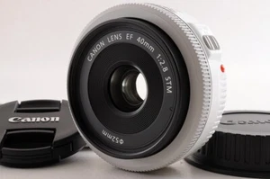 【ALMOST UNUSED】CANON EF 40mm F/2.8 STM Wihite AF Pancake Lens From JAPAN #4170 - Picture 1 of 13