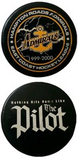 1999-2000 HAMPTON ROADS ADMIRALS ECHL OFFICIAL HOCKEY PUCK THE PILOT AD* CANADA 