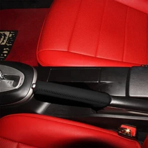 DIY Black Handbrake Hand Brake Cover for Porsche 911 997 Nappa Genuine Leather - Picture 1 of 5