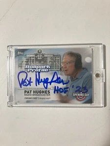 Pat Hughes Auto 2021 Topps Opening Day Card 'HOF 23' Chicago Cubs BPA-PH On Card - Picture 1 of 4