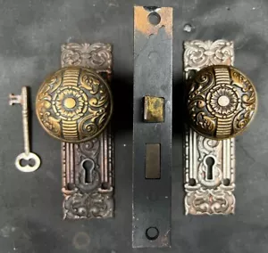 Penn Portulaca Bronze & Iron Passage Set. Dolphins / Beasties 1880s F-20600 - Picture 1 of 14
