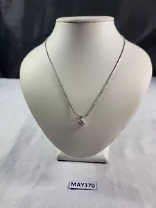 Silver Cubic Zirconia Necklace Costume Jewellery MAY370 - Picture 1 of 4