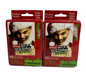 Bad Santa (Open box/Sealed Pieces) 100 Adult size pocket Puzzle 6.25x8" 2-PACK N - Picture 1 of 13
