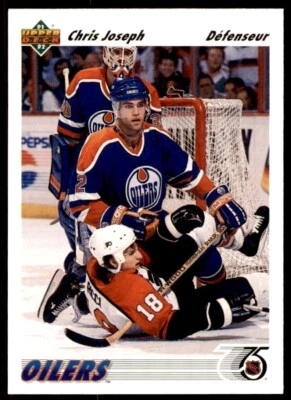 1991-92 Upper Deck French Chris Joseph . Edmonton Oilers #436 - Image 1 of 2