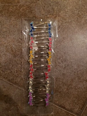 Juego de 24 Piezas Pinzas de Pelo Metal Brillo Mariposa Bobby Pin Multicolor Foto 1 de 4