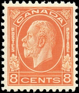 Canada Mint H VF 8c Scott #200 1932 King George V Medallion Issue Stamp - Imagen 1 de 2