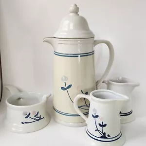 Pfaltzgraff WINDSONG Pitchers Gravy Boat Creamers Carafe White Floral Stoneware - Picture 1 of 6