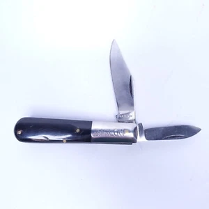 Vintage BARLOW Pocket Knife Pakistan 2 Blade 2.5” Clip Point Folding Stainless - Picture 1 of 10