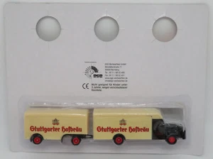 GRELL Ho 1/87 Truck Trailer 1956 Büssing 5000 Stuttgarter Hofbrau Beer - Picture 1 of 5