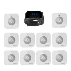 SINGCALL Wireless Restaurant Calling System 1 Waterproof Watch, 10 Small Bells - Zdjęcie 1 z 10