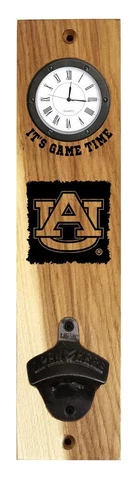 Auburn University Tigers Clock Wall Mount Bottle Opener Made USA Cover