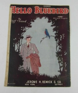 1926 Vintage Music Sheet- Hello BlueBird- Cliff Friend-Nyc - Picture 1 of 3
