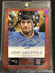 2014 Panini Score Jimmy Garoppolo Hot Rookies Auto RED REFRACTOR /35 49ers RC - Picture 1 of 3
