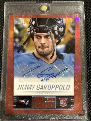 2014 Panini Score Jimmy Garoppolo Hot Rookies Auto RED REFRACTOR /35 49ers RC - Image 1 of 3