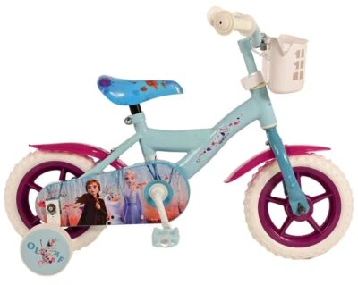 T&Y TRADE 10 Zoll Kinder Mädchen Fahrrad Kinderfahrrad Mädchenrad Frozen 2 Eiskönigin Elsa