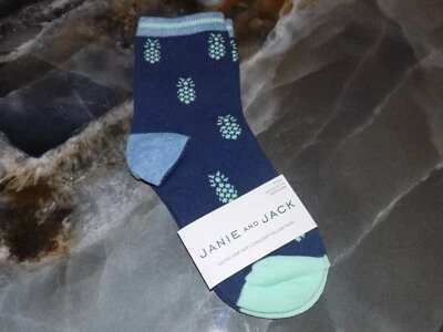 Calcetines Janie & Jack Azul Marino Piña Talla 4-5 Niño NUEVO Foto 1 de 3