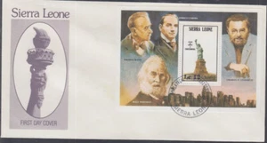 SIERRA LEONE Sc # 754 FDC S/S 100TH ANN STATUE of LIBERTY - Picture 1 of 1