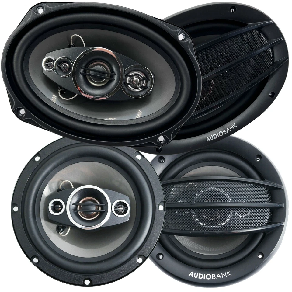 4X Audiobank ELITE 6x9" 700W Max + 6.5" 400W Max Coaxial COMPETION Car Speakers