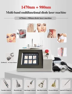 6 IN 1 Laser Anti Aging Machine 1470NM 980NM Fiber Laser Spider Veins Remove - Picture 1 of 11