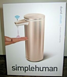 New simplehuman 9 oz Rechargeable Stainless Steel Sensor Pump Rose Gold