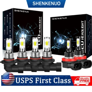 For Honda Civic 2006-2012 2013 2014 2015 LED Headlight High Low+Fog Lights Bulbs - Picture 1 of 12