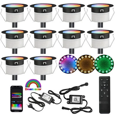 Low Voltage WiFi RGBW+IC Multicolor Dynamic Recessed Deck Lighting Outdoor Lamp - Image 1 of 4