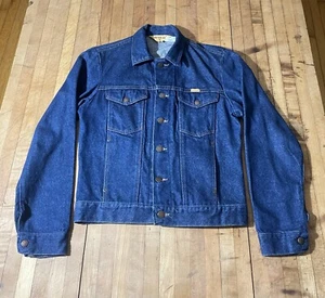 Vintage Rustler Jacket Small Blue Denim Trucker Made In USA 36-38 Chest - Picture 1 of 14