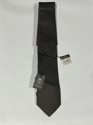 Corbata para hombre Angelo Rossi negra hecha a mano NUEVA Foto 1 de 4