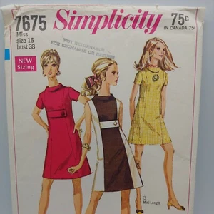 Simplicity Womens Miss 7675 Size 16 Bust 38 Uncut Sewing Pattern - Picture 1 of 4