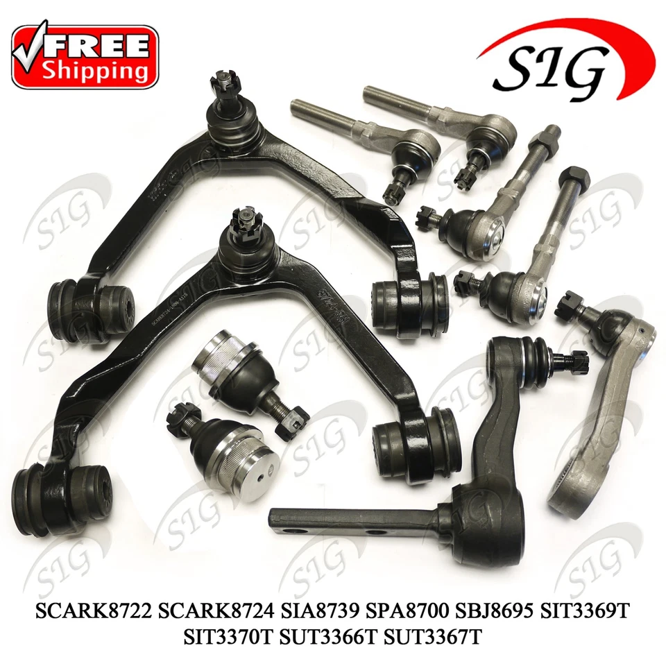 Kit de suspensión de brazo de control superior delantero de 10 piezas para Lincoln Navigator 1998-2002 4x4 Foto 1 de 4