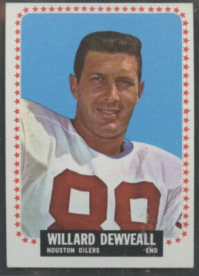 1964 Topps #72 Willard  Dewveall Houston Oilers Rookie SP - Image 1 of 2
