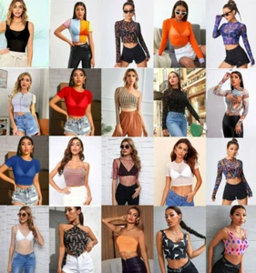 Lot 10 Wholesale Womens Dresses tops Apparel Mixed Buttoms Shorts Pants S M L XL - Picture 1 of 12