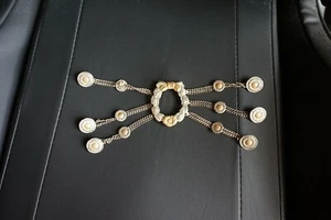 SILVER/GOLD 8in wide - 800 Silver w/Gold Overlay (Sun Logo w/ SUN jewelry mark - Picture 1 of 6