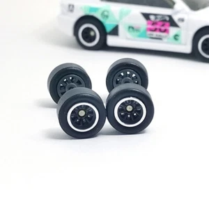 R357 Hotwheels 1/64 Real Riders # Watanabe Grey Chrome 10mm Long, Rubber Wheels - Bild 1 von 5