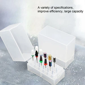 12 Holes Nail Bit Box Large Capacity Manicure Tool Nail Art Drill Storage Box 5 - Picture 1 of 14
