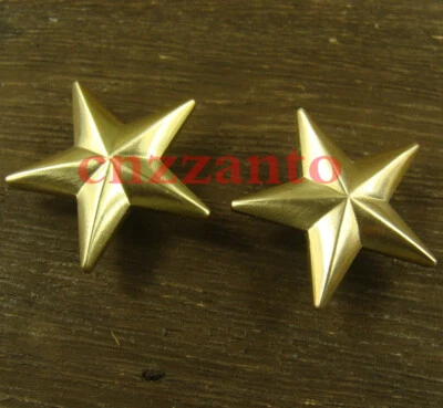 4pk Brass Leathercraft star rivet stud screw back Conchos Fob Wallet Z344 - Image 1 of 4