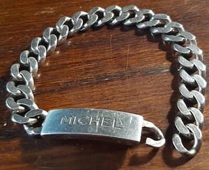 Bracciale - Lucchetto - Argento - Groumette - MICHEL - ANNI 70 Uomo - Foto 1 di 4