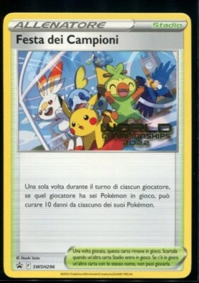 Champions Festival 2022 World Championship ITALIAN Promo SWSH296 LP+ Pokemon - Image 1 of 2