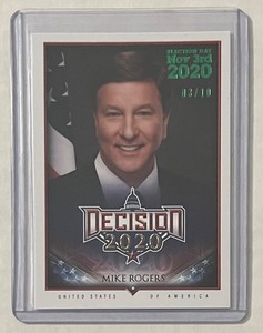 MIKE ROGERS #d /10 2020 DECISION GREEN CARD UNITED STATES REPRESENTATIVE ALABAMA