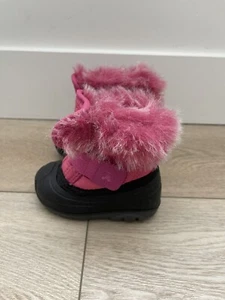 Kamik Winter Snow Boots Pink Sugarplum Fur/Fleece Lined Baby Toddler Girl 5 - Picture 1 of 6