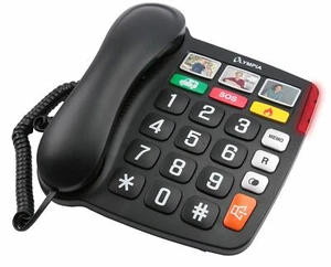 Téléphone Olympia Grand Bouton Seniors Extra Large Boutons Choix Appareils Auditifs Compatible - Photo 1/4