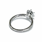 1.10 CT F/SI1-SI2 Sparkling Round Cut Diamond Engagement Ring 18K White Gold