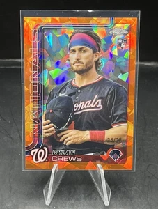 Topps 2025 cromo zafiro Dylan Crews radiocontrol naranja variación de imagen SP/25 #146 - Imagen 1 de 3