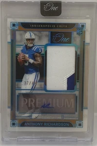 2023 Panini One Football Anthony Richardson Rookie Premium Patch Auto #/49 RPA - Bild 1 von 3